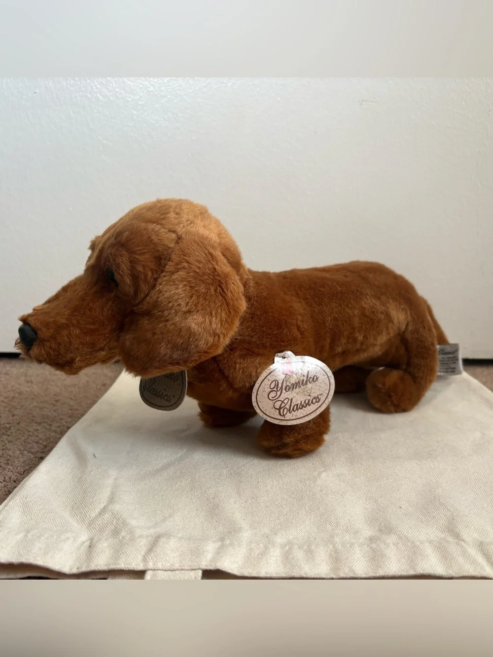 NWT Russ Yomiko Classics Dachshund Dog Plush Stuffed Animal Brown ~12”